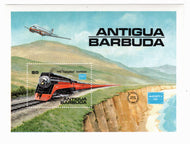 Antigua #  938 - AMERIPEX '86 - Daylight Train Postage Stamp Souvenir Sheet M/NH