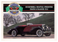 Deusenberg J Boattail Speedster Figoni & Falaschi - 1932 (Trading Card) Antique Cars - 1st Collector Edition - 1992 Panini # 48 - Mint