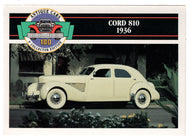 Cord 810 - 1936 (Trading Card) Antique Cars - 1st Collector Edition - 1992 Panini # 68 - Mint
