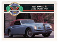Alfa Romeo 6C 2500 Sport - 1947 (Trading Card) Antique Cars - 1st Collector Edition - 1992 Panini # 97 - Mint
