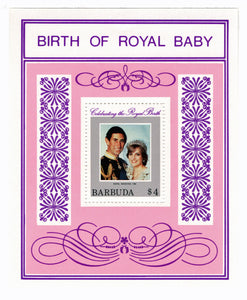Barbuda #  543 - Birth of HRH Prince William Postage Stamp Souvenir Sheet M/NH