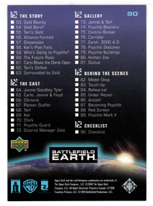 Checklist (Trading Card) Battlefield Earth (The Movie) - 2000 Upper Deck # 90 - Mint