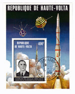 Burkina Faso # C184 - President Charles de Gaulle Postage Stamp Souvenir Sheet Air Mail M/NH