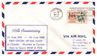 Canada Postage Stamps #  418 - Air Mail Montreal to Toronto - 50th Anniversary - Air Mail Event Cover
