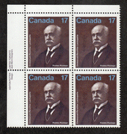 Canada #  877 - E-P Lachapelle - Plate Block - Upper Left