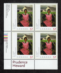 Canada # 2395 - Prudence Heward - Art Canada - Plate Block - Lower Left