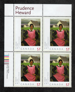 Canada # 2395 - Prudence Heward - Art Canada - Plate Block - Upper Left