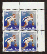 Canada # B10 - Team Sports - Basketball - Semi-Postal Plate Block - Upper Right