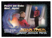 Load image into Gallery viewer, Picard and Sisko Meet Again (Trading Card) Deep Space Nine Premiere - 1993 Skybox # 6 - Mint
