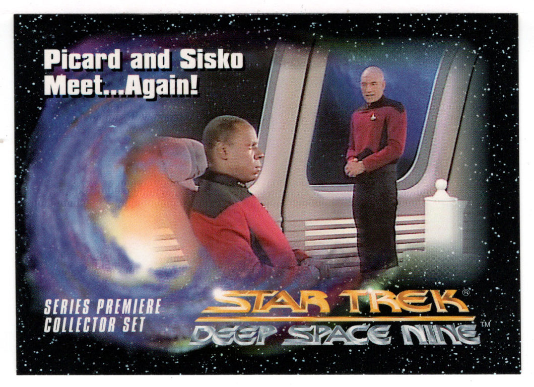 Picard and Sisko Meet Again (Trading Card) Deep Space Nine Premiere - 1993 Skybox # 6 - Mint