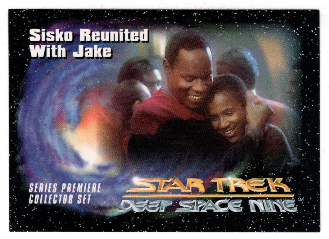 Sisko Reunited with Jake (Trading Card) Deep Space Nine Premiere - 1993 Skybox # 47 - Mint