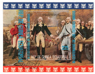 Equatorial Guinea # 7393 - Burgoyne's Surrender to General Gates in Saratoga Postage Stamp Souvenir Sheet Air Mail M/NH