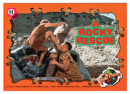 A Rocky Rescue (Trading Card) The Flintstones Movie Cards - Sticker Puzzle - 1993 Topps # 11 - Mint