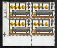 Great Britain #  679 - BBC Microphones - Plate Block - Lower Left