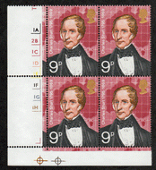 Great Britain #  693 - British Explorers - Charles Sturt - Plate Block - Lower Left