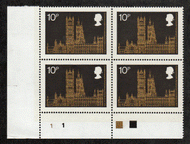 Great Britain #  706 - Commonwealth Parliamentary Conference - 1973 - Plate Block - Lower Left