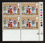 Great Britain #  714 - Christmas 1973 - Good King Wenceslas - Plate Block - Lower Right