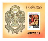 Grenada # 643 - Easter 1975 Postage Stamp Souvenir Sheet M/NH