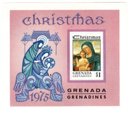 Grenada Grenadines # 136 - 1975 Christmas Postage Stamp Souvenir Sheet M/NH