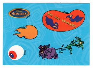 Stickers - We Are Worms! (Trading Card) Hercules - Disney - 1997 Skybox Sticker Card # 4 - Mint