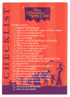 Checklist (# 1 - # 52) (Trading Card) The Hunchback of Notre Dame - 1996 Skybox # 59 A Mint