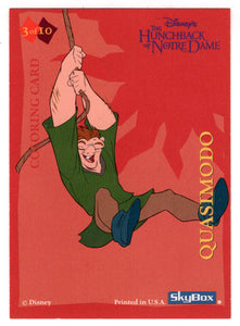 Quasimodo (Swinging) (Trading Card) The Hunchback of Notre Dame Color-Ins - 1996 Skybox # 3 Mint