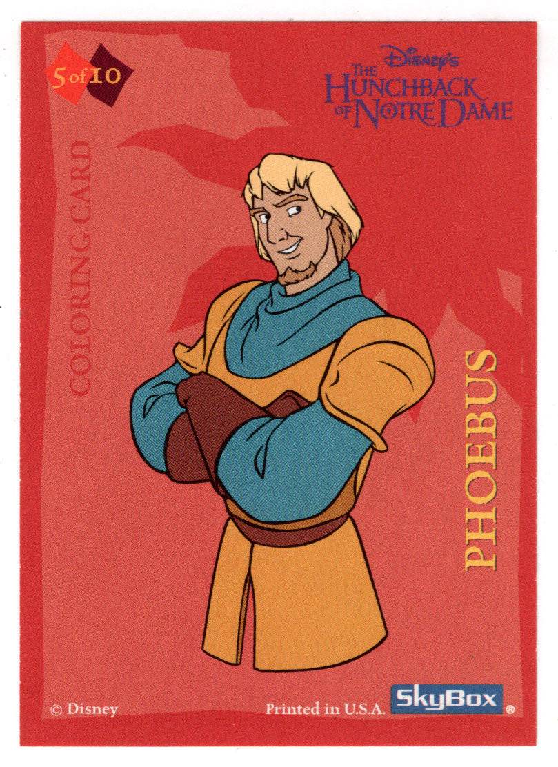 Phoebus (Trading Card) The Hunchback of Notre Dame Color-Ins - 1996 Skybox # 5 Mint