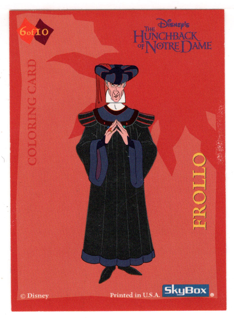 Frollo (Trading Card) The Hunchback of Notre Dame Color-Ins - 1996 Skybox # 6 Mint