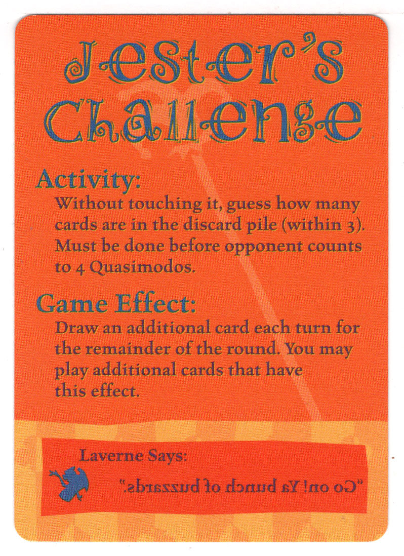 Jester's Challenge - Laverne (Trading Card) The Hunchback of Notre Dame - 1996 Skybox # 22 Mint