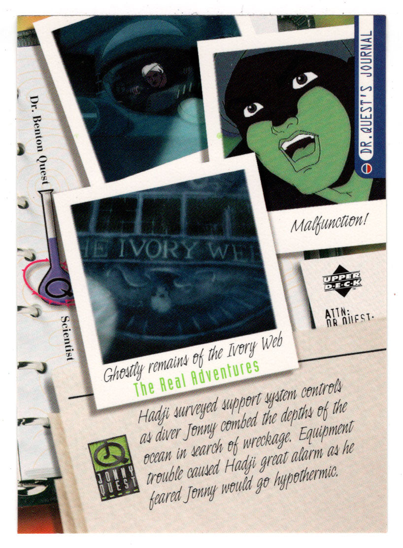 Ghostly remains of the Ivory Web - The Darkest Fathoms (Trading Card) Jonny Quest - 1996 Upper Deck # 13 - Mint