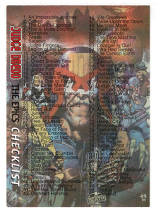 Checklist (Trading Card) Judge Dredd - The Epics - 1995 Edge Cards # 90 - Mint