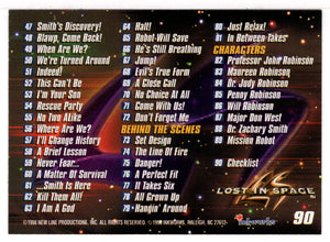 Checklist (Trading Card) Lost in Space - The Movie - 1998 Inkworks # 90 - Mint