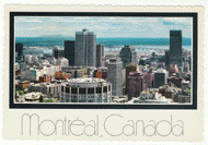 View of Montreal, Quebec, Canada - View from Mount Royal Vintage Original Postcard # 0010 - 1980's