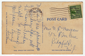 Sunset Lake, Asbury Park, New Jersey, USA Vintage Original Postcard # 0029 - Post Marked August 17, 1948