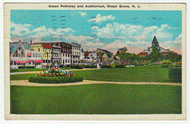 Ocean Grove, New Jersey, USA Vintage Original Postcard # 0030 - Post Marked July 28, 1934