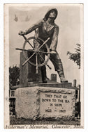 Fisherman's Memorial, Gloucester, Massachusetts, USA Vintage Original Postcard # 0036 - Post Marked August 13, 1932
