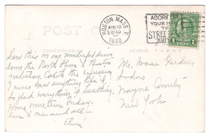 Fisherman's Memorial, Gloucester, Massachusetts, USA Vintage Original Postcard # 0036 - Post Marked August 13, 1932