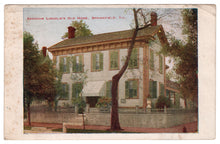 Load image into Gallery viewer, Abraham Lincoln&#39;s Old House, Springfield, Illinois, USA Vintage Original Postcard # 0037 - Post Marked August 9, 1926
