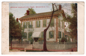 Abraham Lincoln's Old House, Springfield, Illinois, USA Vintage Original Postcard # 0037 - Post Marked August 9, 1926