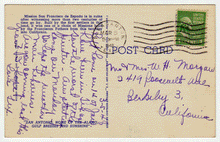 Load image into Gallery viewer, San Francisco de Espada 4th Mission, San Antonio, Texas, USA - Governor&#39;s Reception Room Vintage Original Postcard # 0050 - Post Marked March 5, 1948

