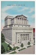 Masonic Temple, St. Louis, Missouri, USA Vintage Original Postcard # 0051 - Post Marked July 9, 1942