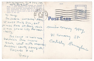 Masonic Temple, St. Louis, Missouri, USA Vintage Original Postcard # 0051 - Post Marked July 9, 1942