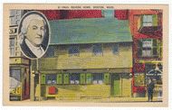 Paul Revere's Home, Boston, Massachusetts, USA Vintage Original Postcard # 0056 - New 1940's