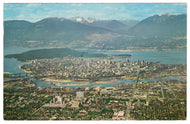 Vancouver - Aerial View, British Columbia, Canada Vintage Original Postcard # 0071 - Post Marked April 28, 1965