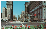 Detroit, Michigan, USA - Washington Boulevard Looking North From Michigan Ave Vintage Original Postcard # 0072 - New - 1960's