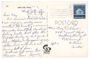 Greetings from Cape Cod, Massachusetts, USA Vintage Original Postcard # 0080 - Post Marked July 15, 1978