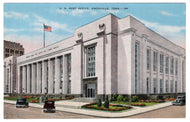 U.S. Post Office, Knoxville, Tennessee, USA Vintage Original Postcard # 0081 - 1940's