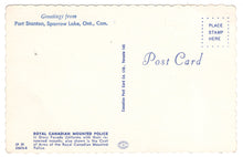 Load image into Gallery viewer, Greetings from Port Stanton, Sparrow Lake, Ontario, Canada - RCMP Vintage Original Postcard # 0089 - New 1960&#39;s
