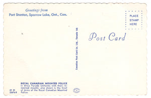 Greetings from Port Stanton, Sparrow Lake, Ontario, Canada - RCMP Vintage Original Postcard # 0089 - New 1960's