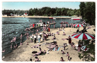 Plage, Lac Rose Beach, Quebec, Canada Vintage Original Postcard # 0096 - Post Marked January 19, 1985